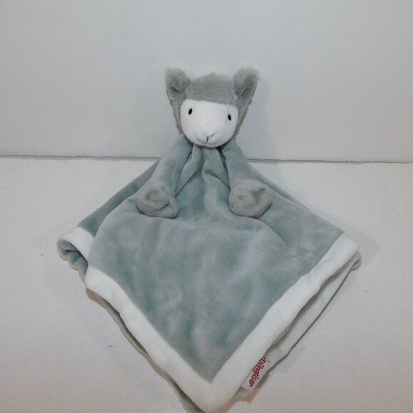 Teddykompaniet Diinglisar Gray White Plush Llama Security Blanket Baby lovey - Picture 2 of 6